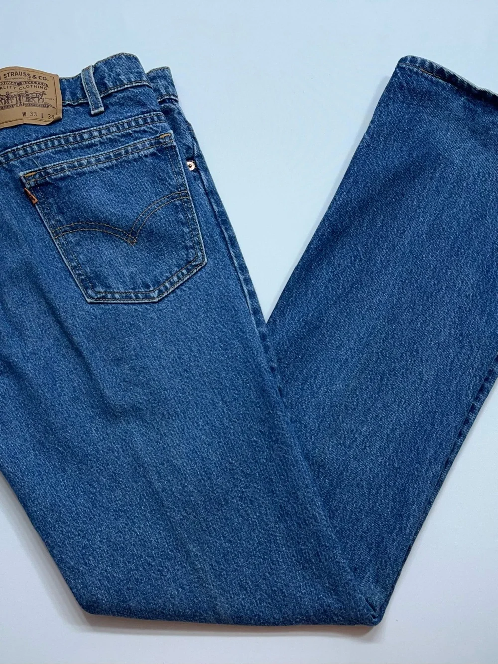 Vintage Levi’s Orange Tab Jeans Mens Size 33x34 517 Bootcut 90s Made in USA